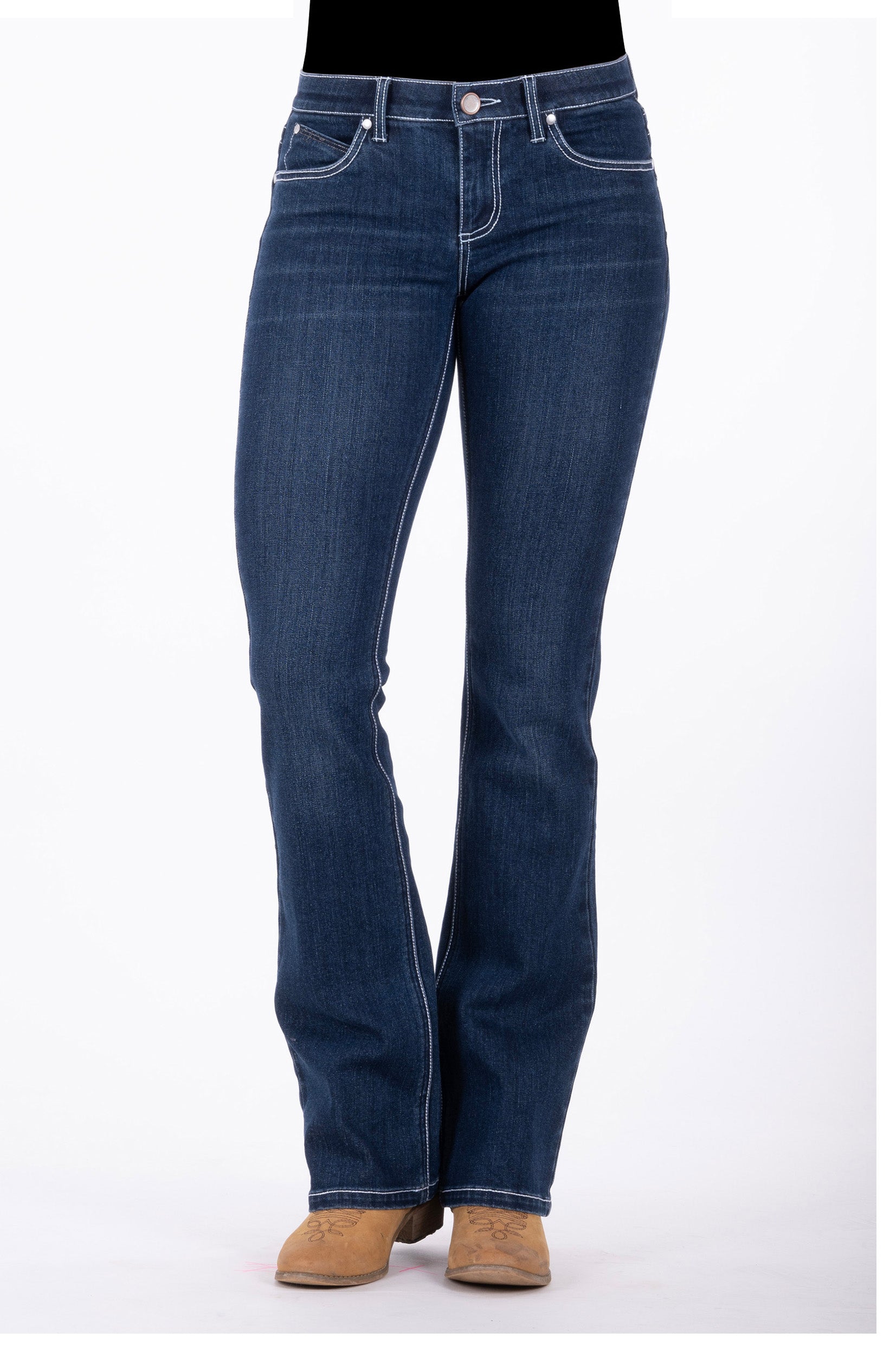 Wrangler Women's Amelia Q-Baby Booty Up Jean 34" Leg
