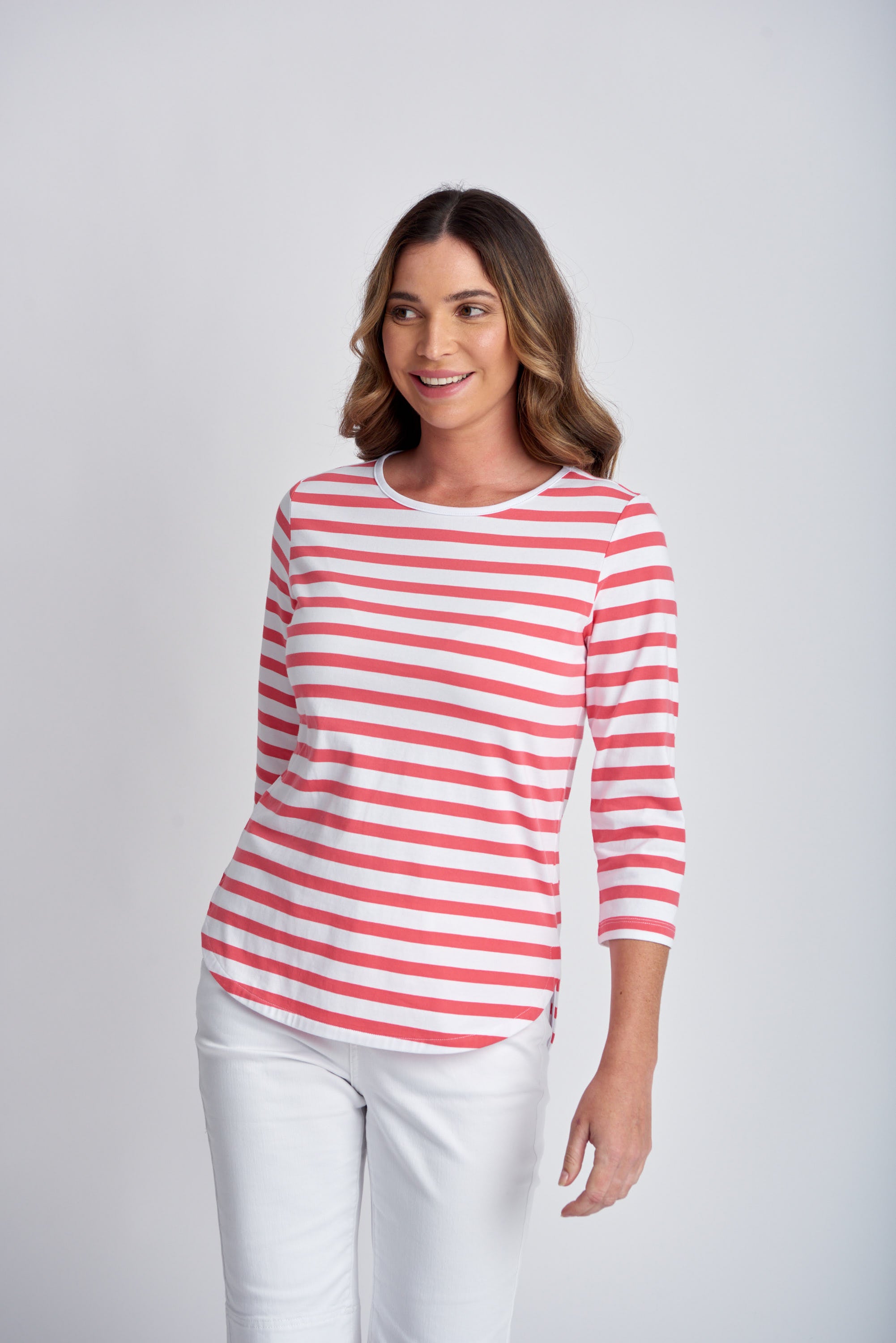 Goondiwindi Cotton 3/4 Sleeve Stripe Tee
