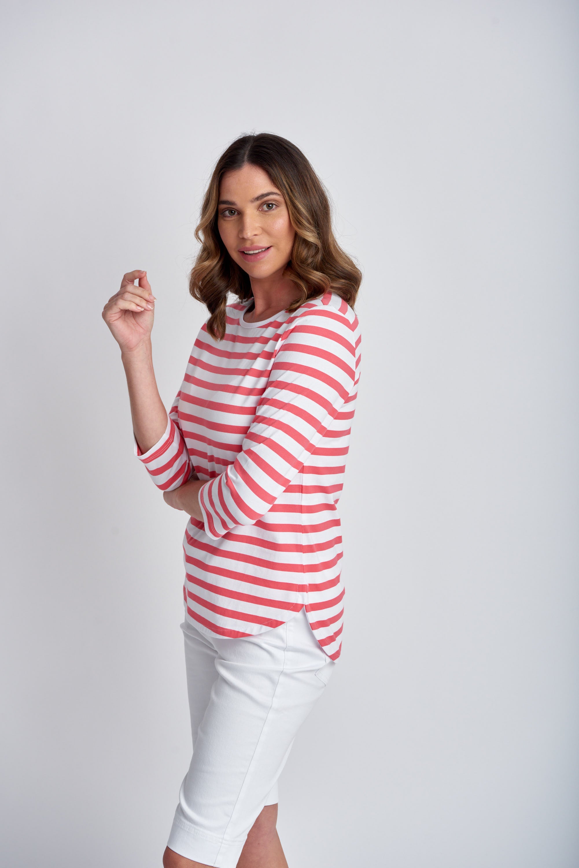 Goondiwindi Cotton 3/4 Sleeve Stripe Tee