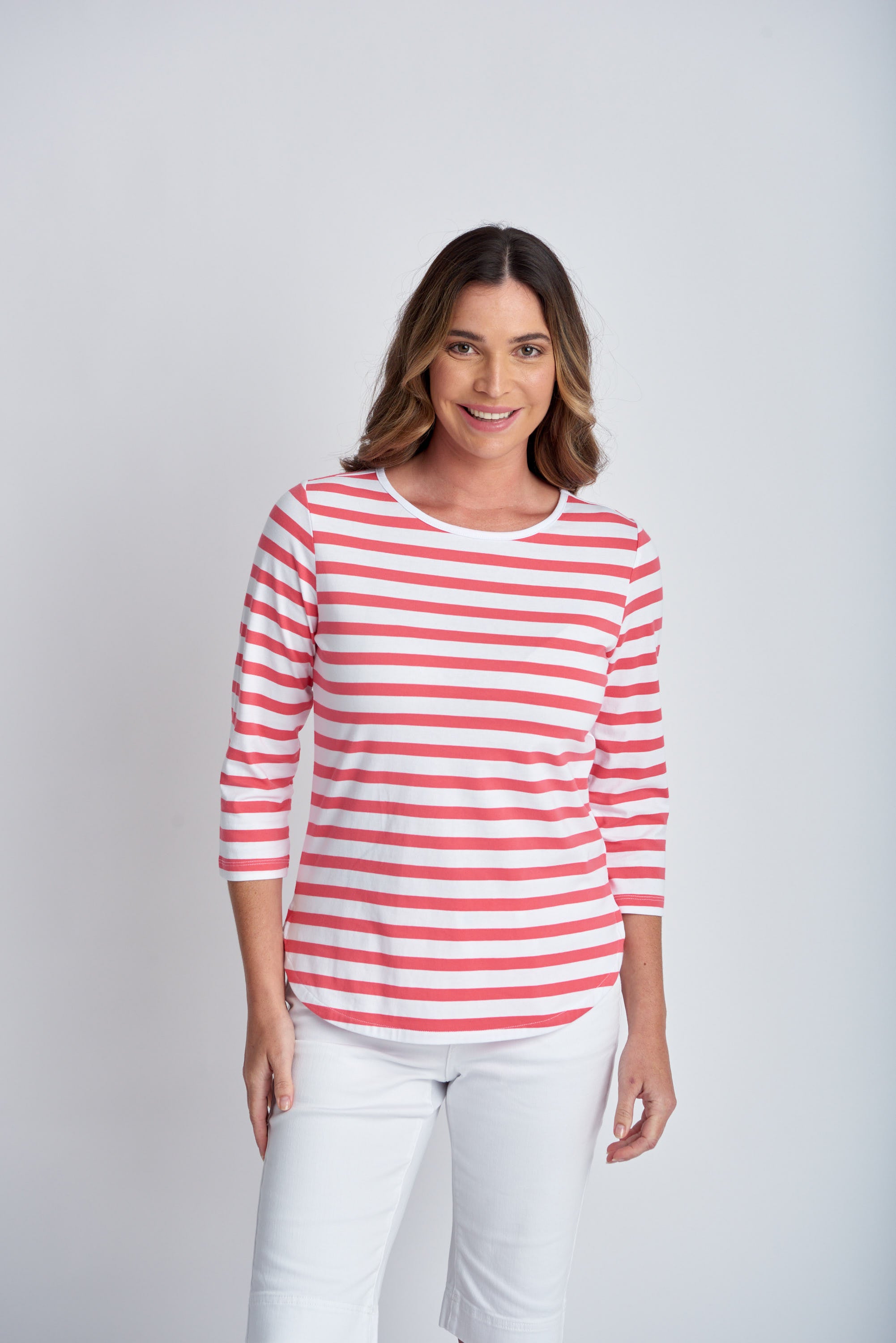 Goondiwindi Cotton 3/4 Sleeve Stripe Tee