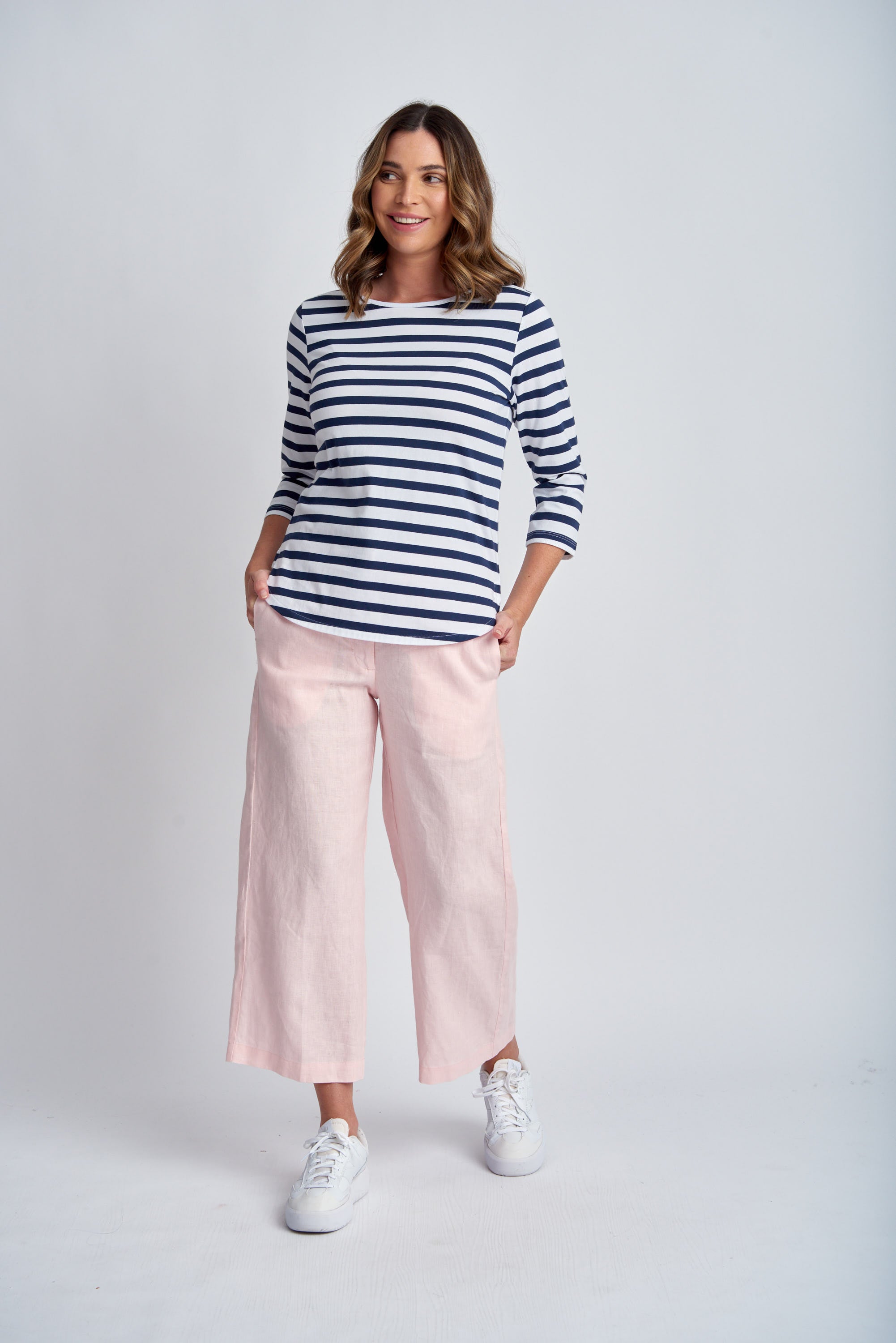 Goondiwindi Cotton 3/4 Sleeve Stripe Tee