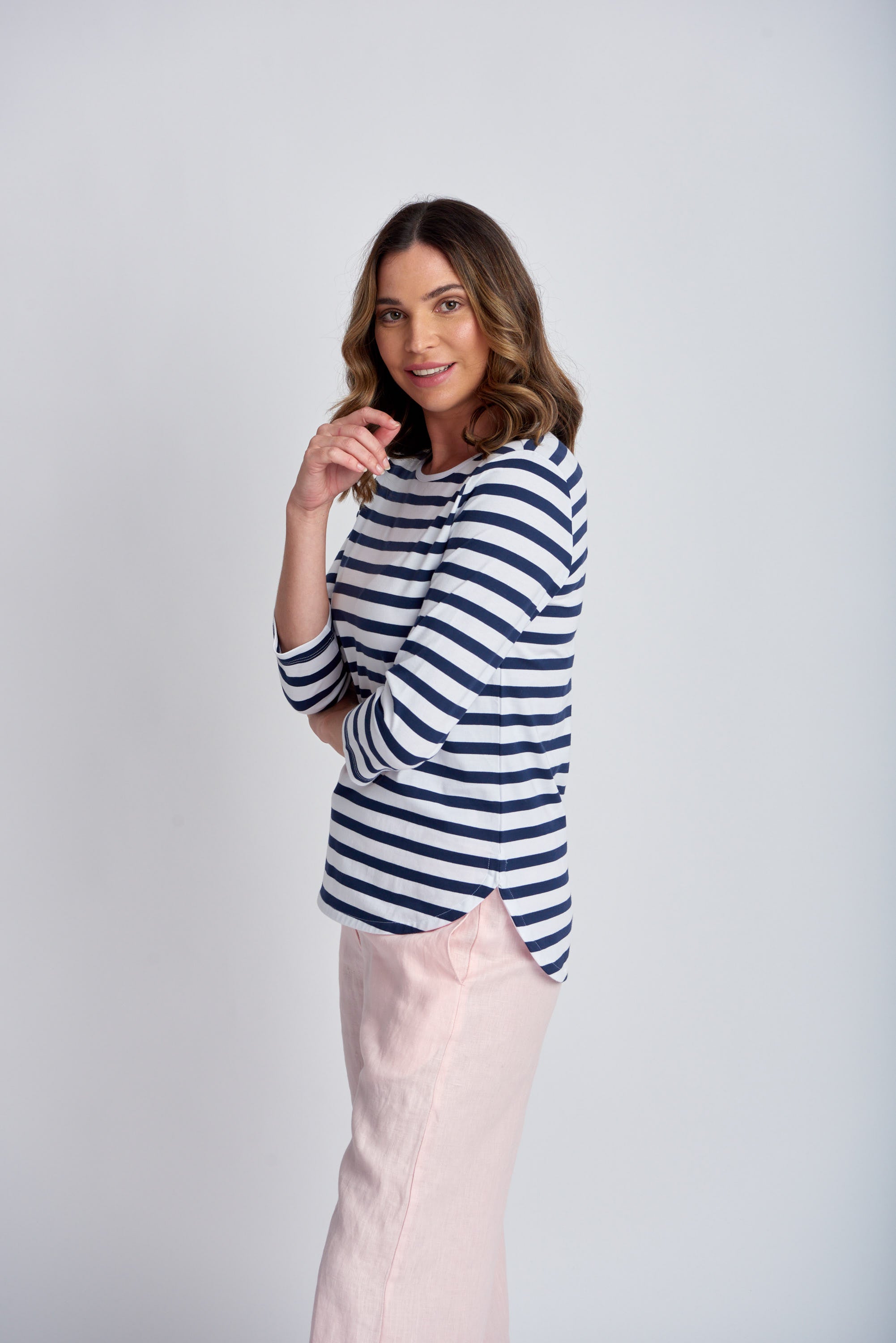 Goondiwindi Cotton 3/4 Sleeve Stripe Tee