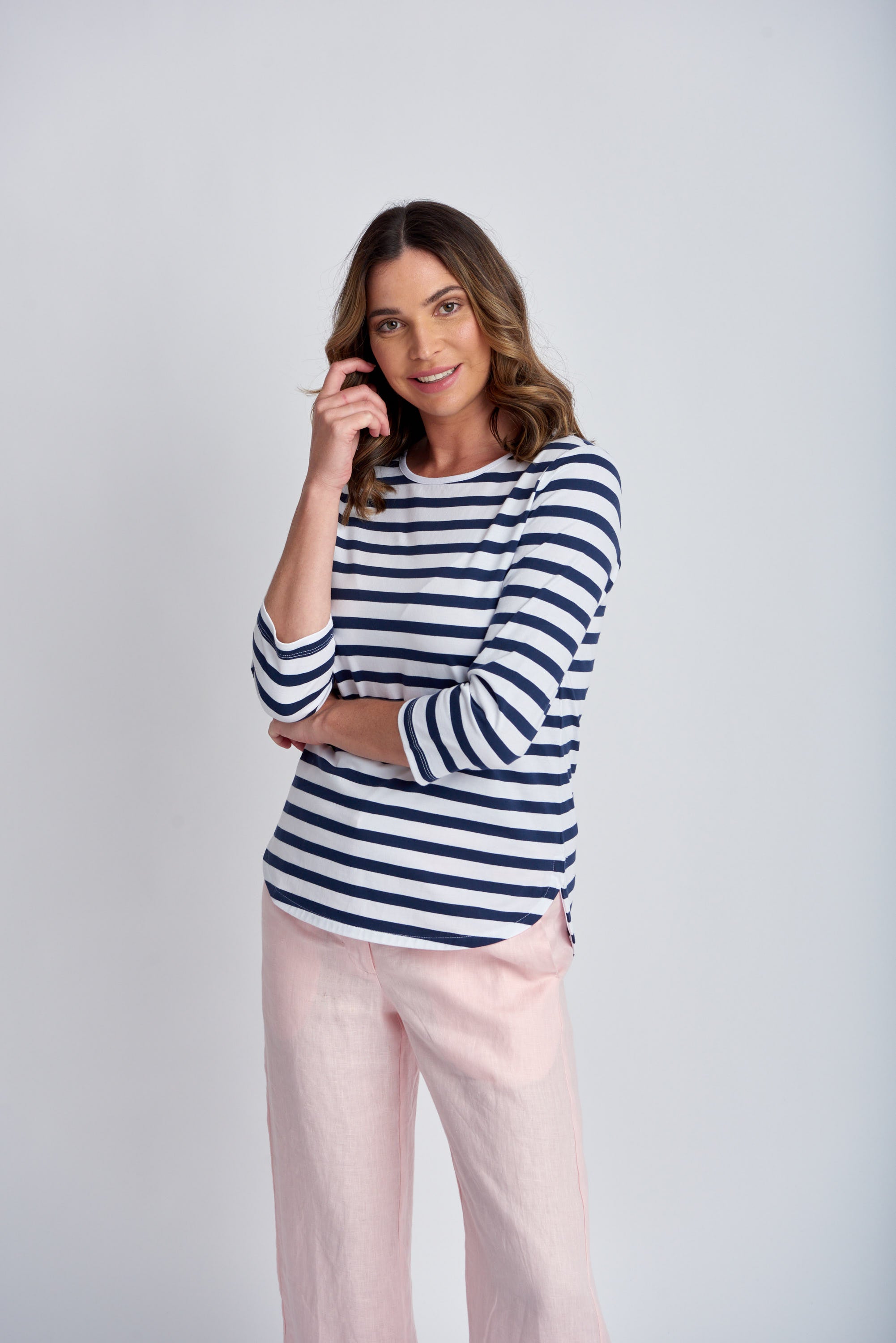 Goondiwindi Cotton 3/4 Sleeve Stripe Tee