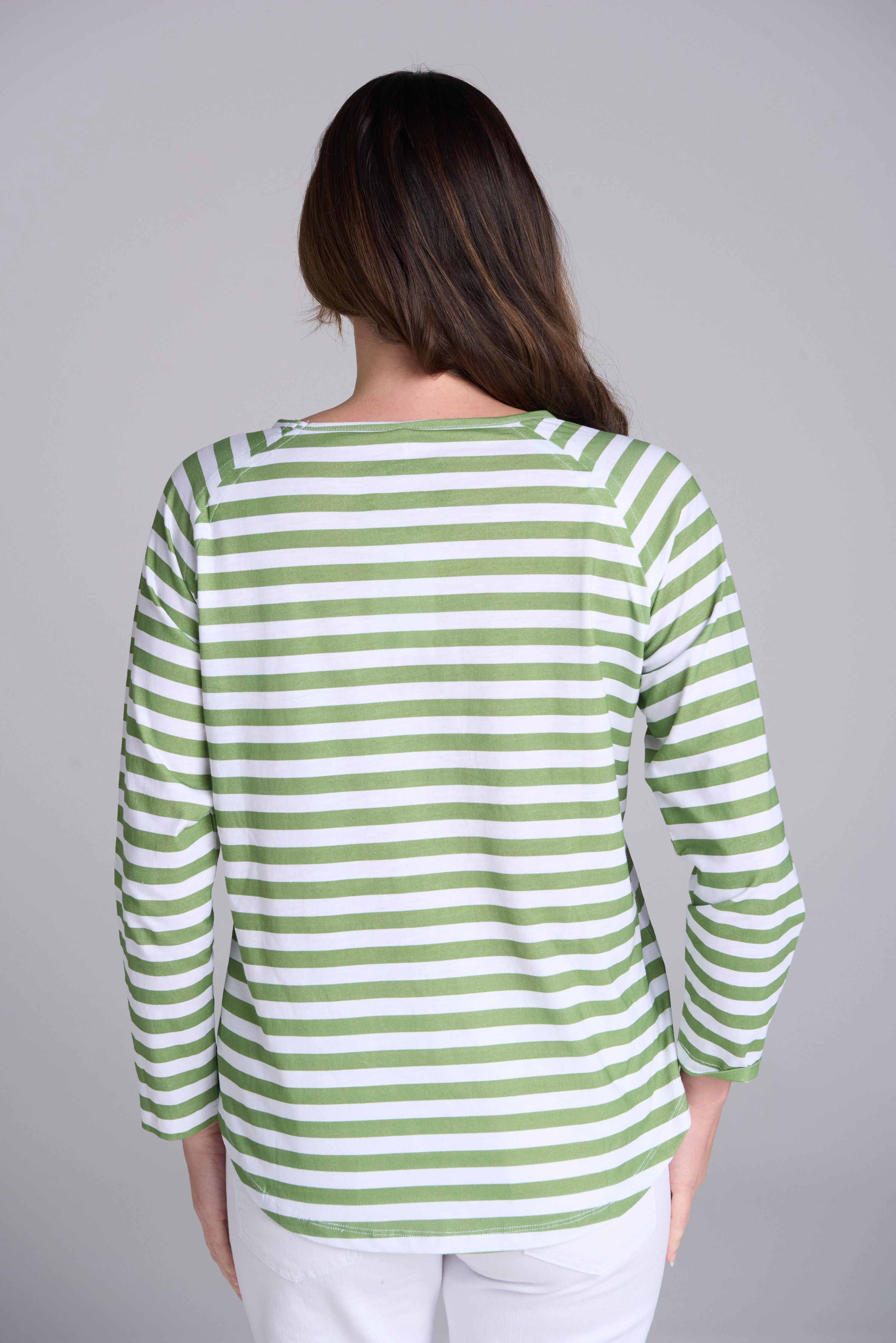 Goondiwindi Cotton Women's Stripe Raglan Long Sleeve