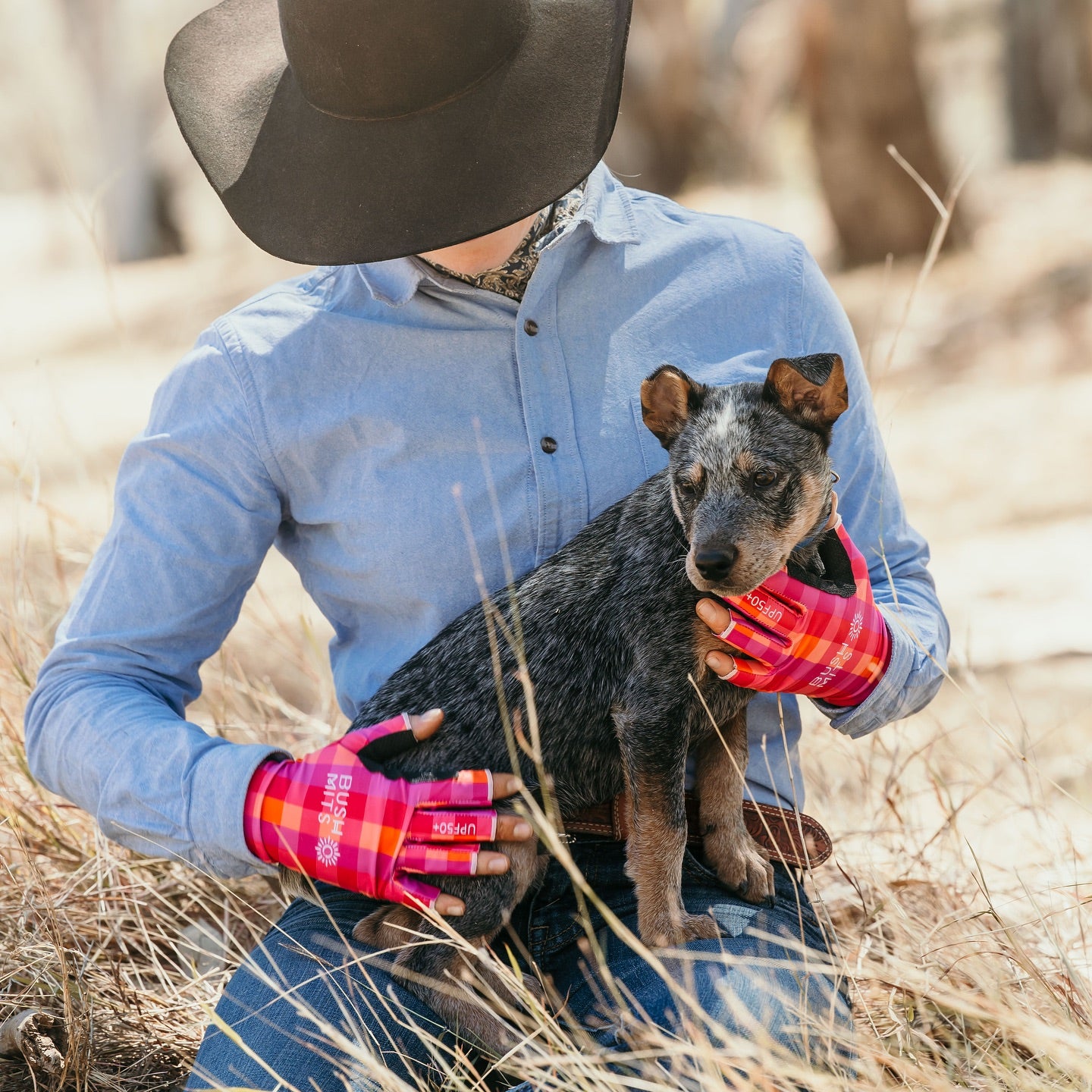 Bush Mits Extended Sleeve - Golden Hour Gingham