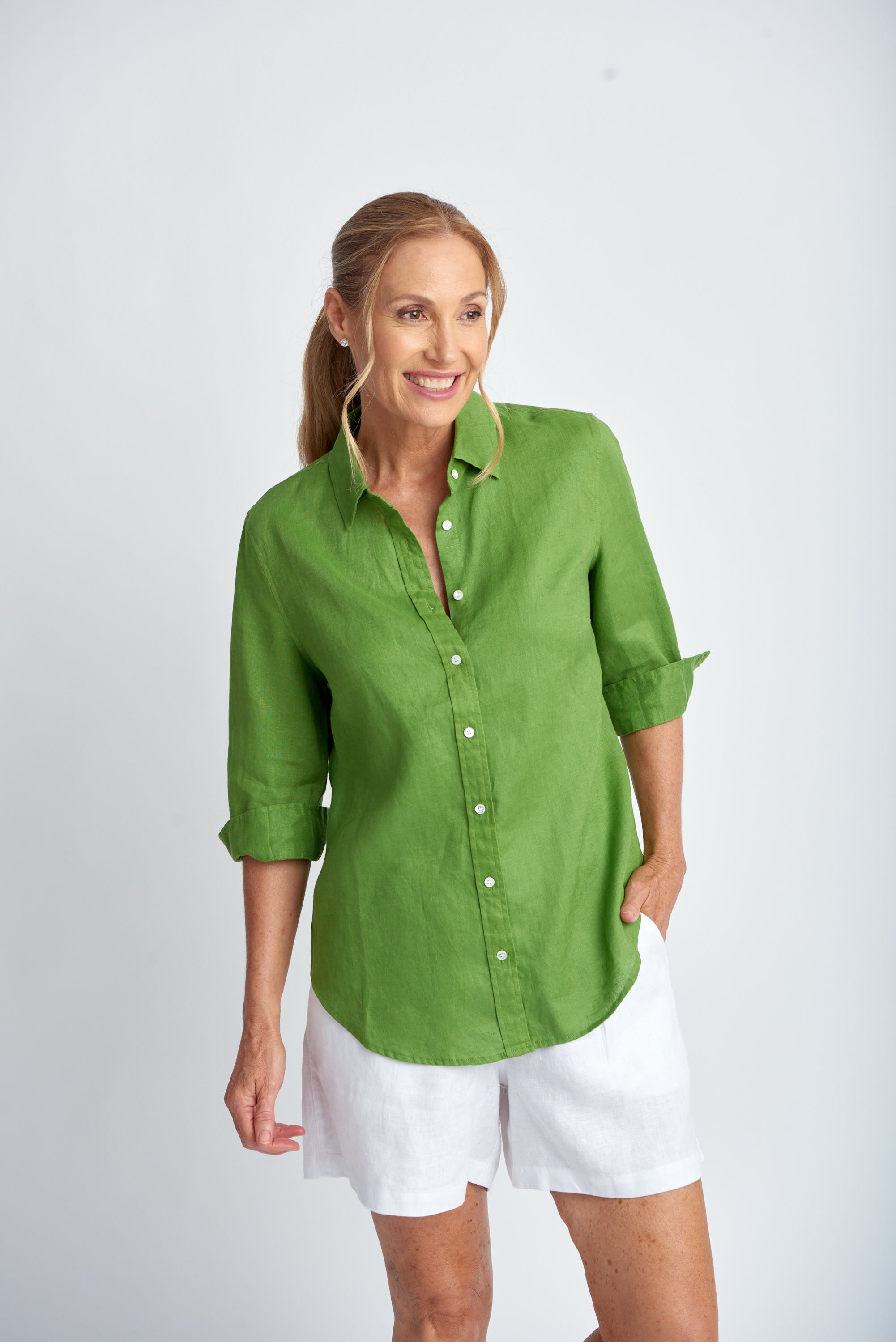 Goondiwindi Cotton 3/4 Sleeve Linen Shirt