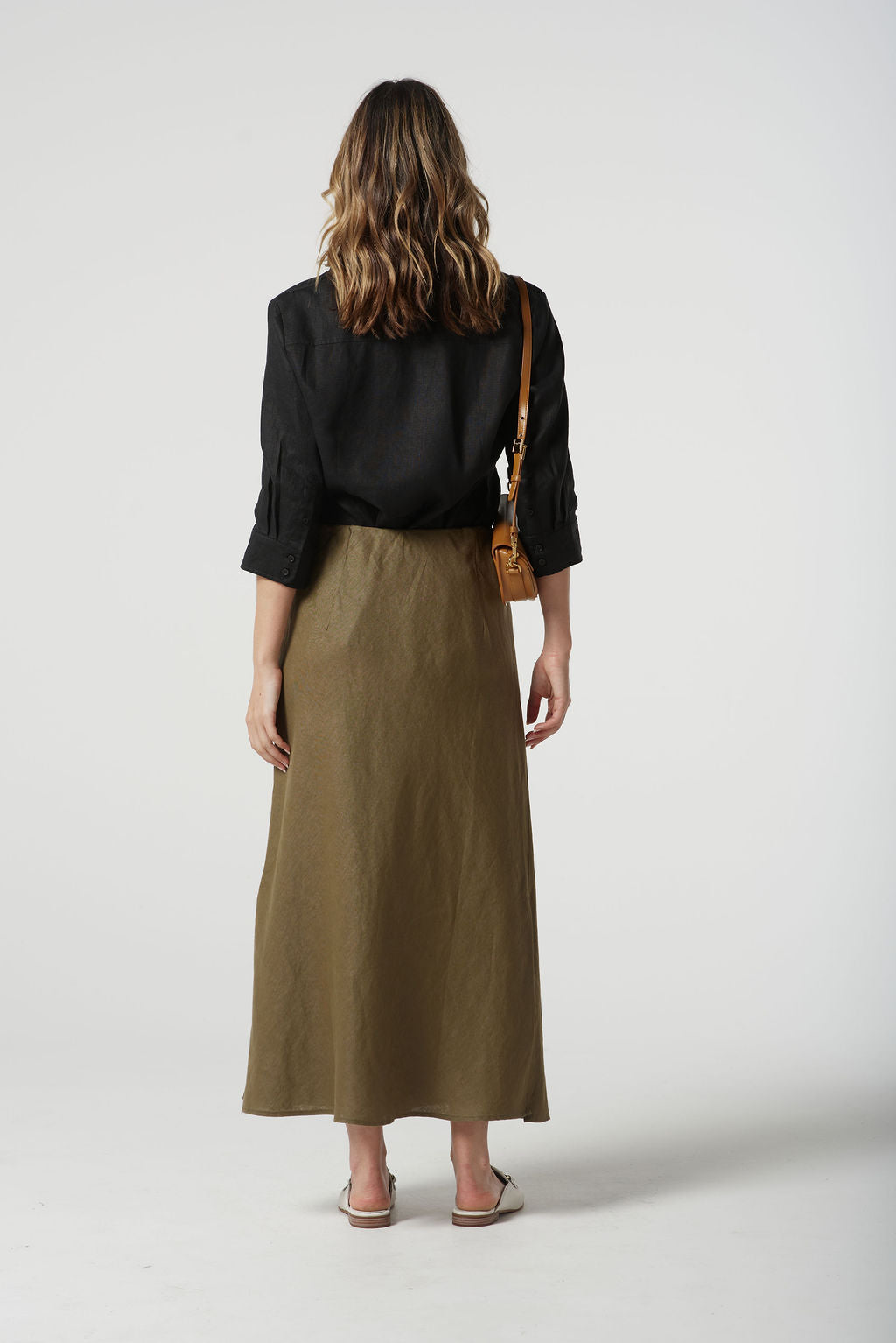 Goondiwindi Cotton Bias Cut Side Split Skirt