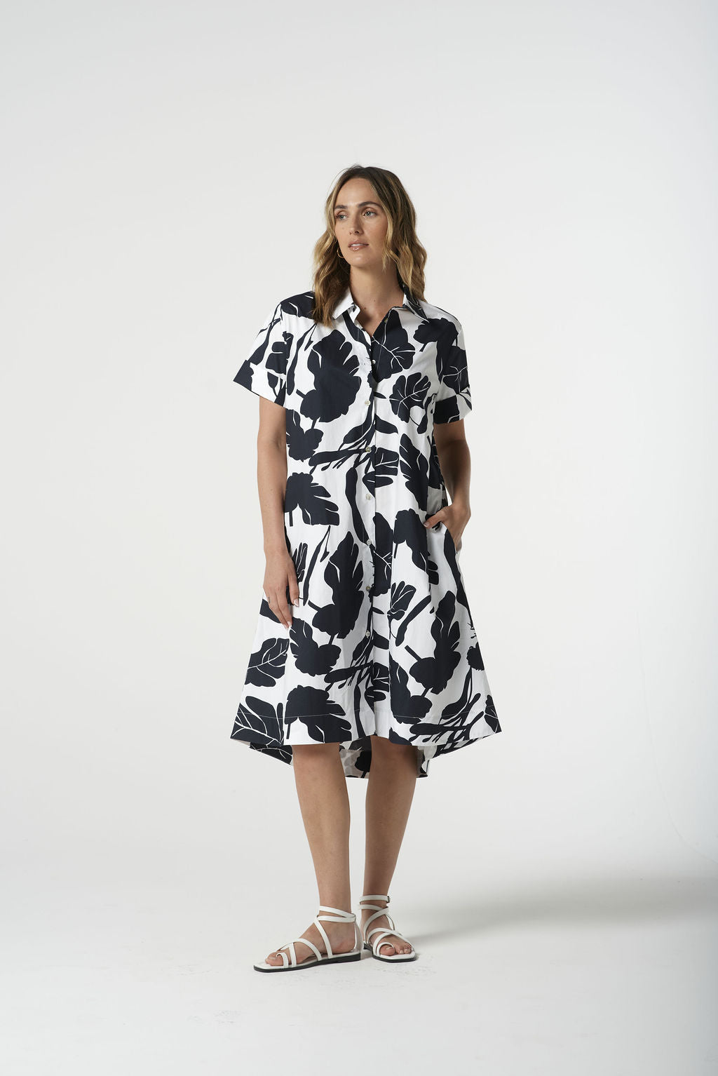 Goondiwindi Cotton Block Leaf Dress