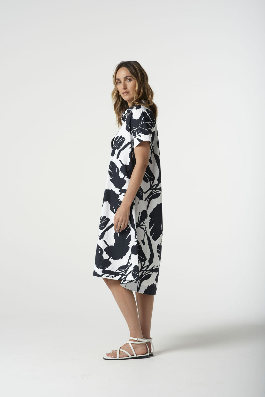 Goondiwindi Cotton Block Leaf Dress