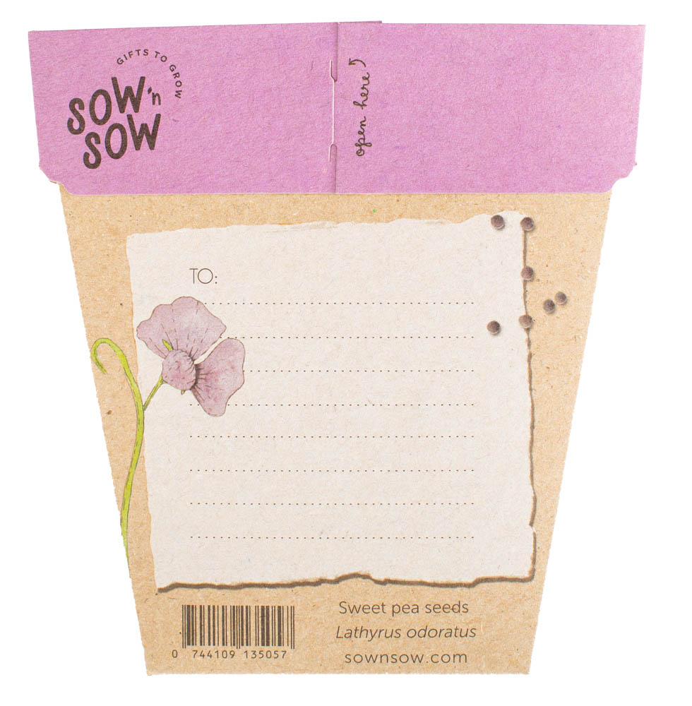 TCCS Sow 'n Sow Sweet Pea Gift of Seeds