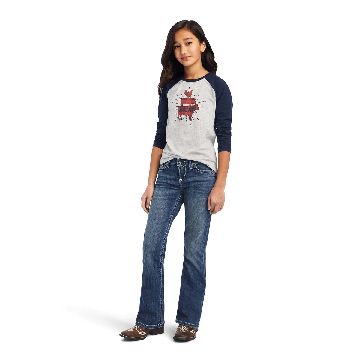 Ariat Girls Real Farm Animal Long Sleeve Shirt