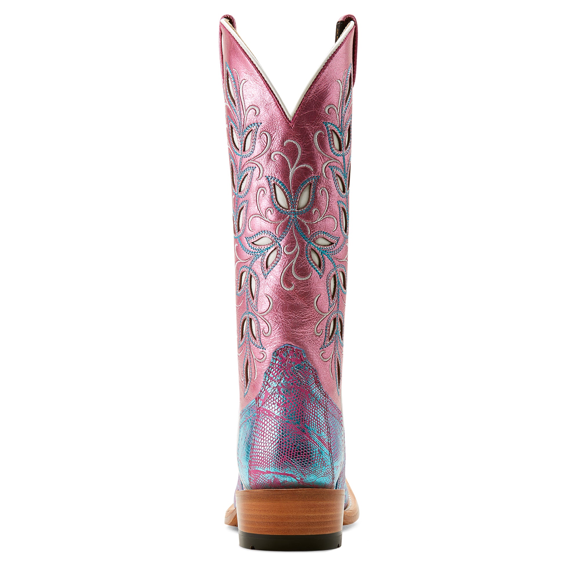 Ariat Women's Futurity Silk Boot - TURQ SHIMMER LIZARD - SOFT MAGENTA