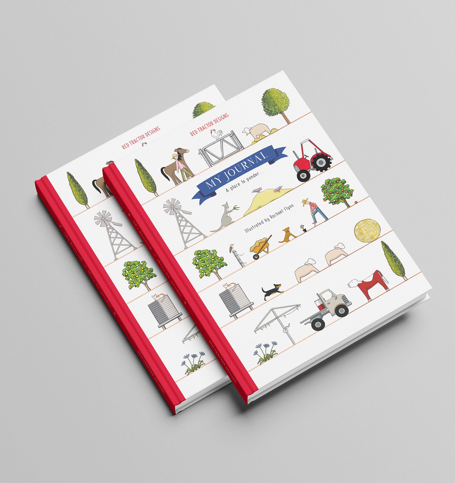 TCCS Red Tractor Designs Journal Hard Cover