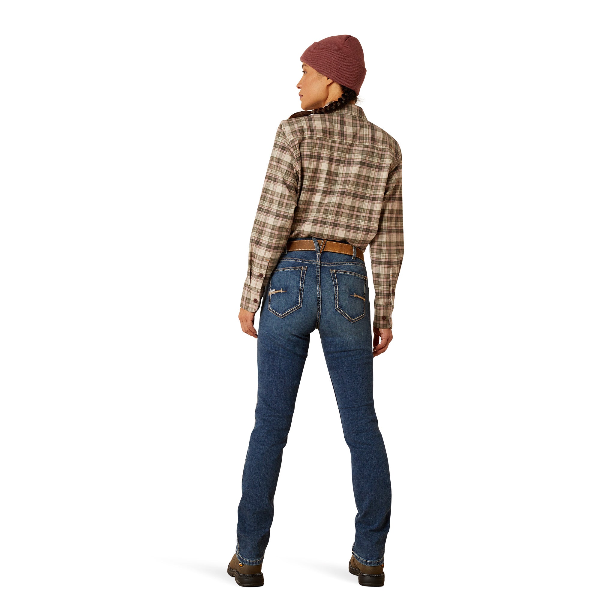 Ariat Women's Rebar High Rise Straight Riveter Jean