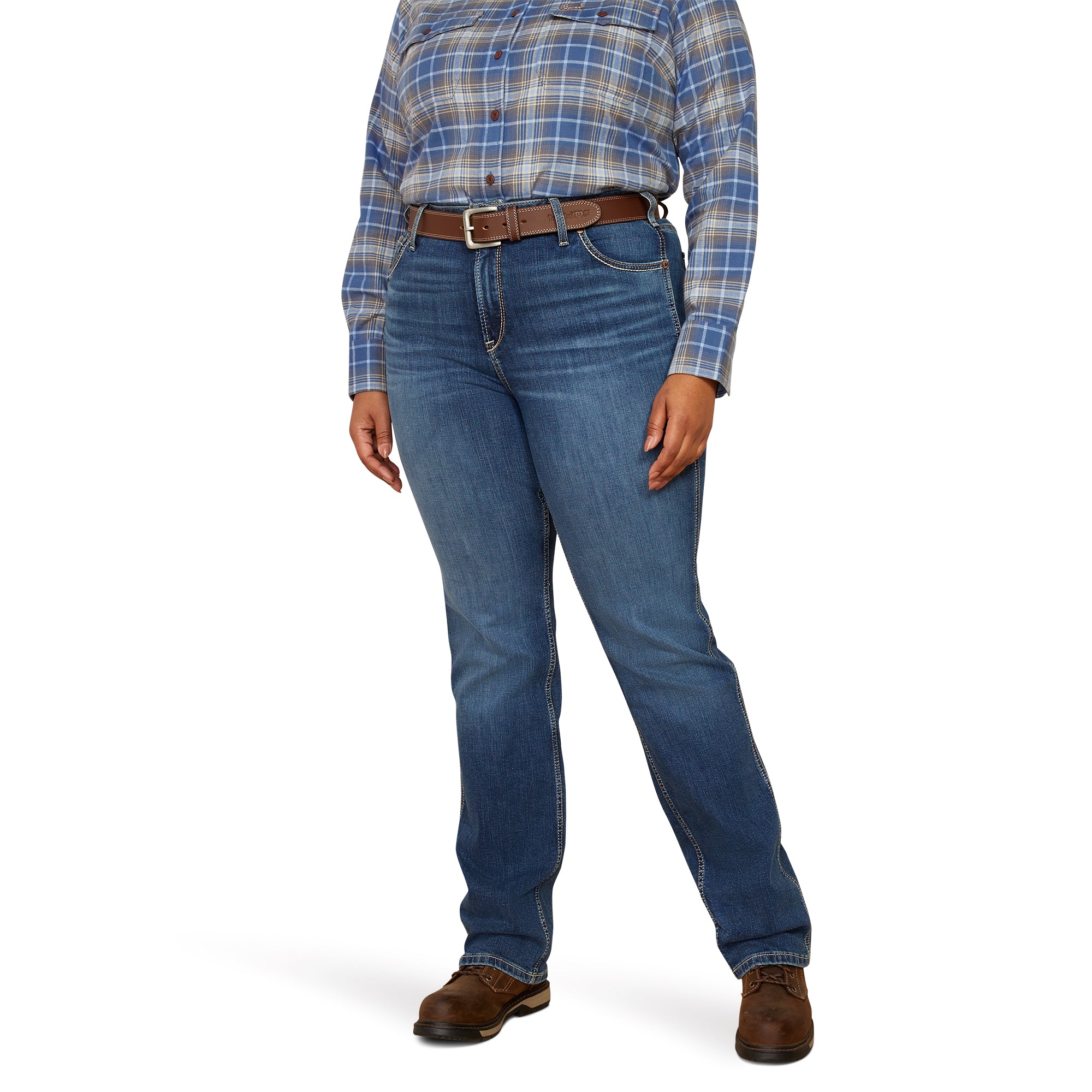 Ariat Women's Rebar High Rise Straight Riveter Jean