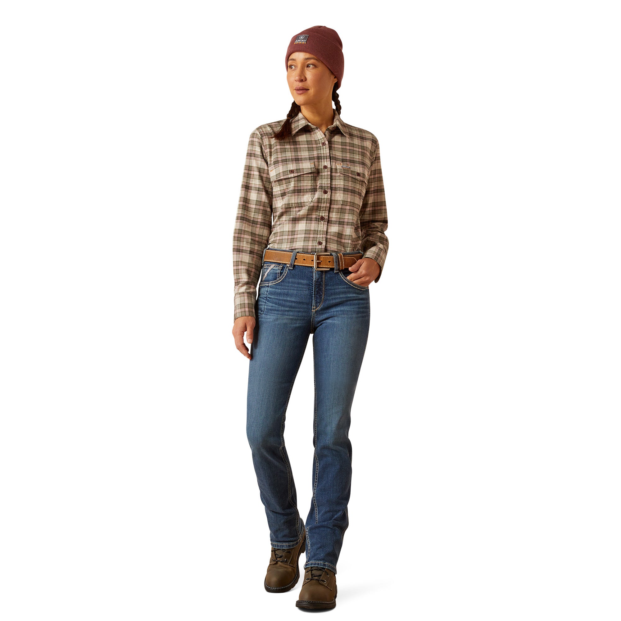 Ariat Women's Rebar High Rise Straight Riveter Jean