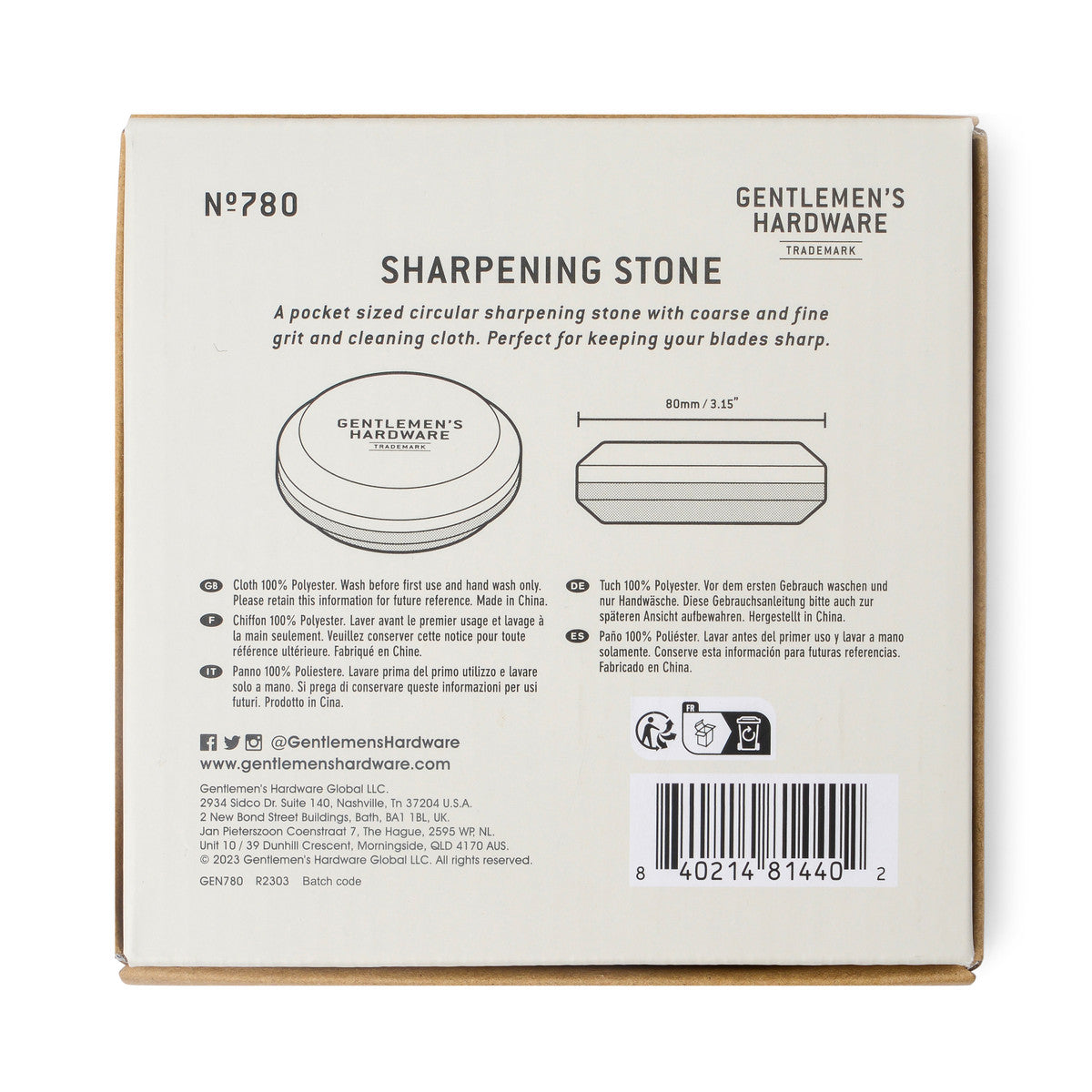 Gentlemen's Hardware Sharpening Stone