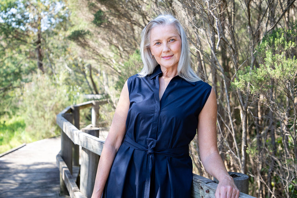 Goondiwindi Cotton A Line Sleeveless Shirt Dress