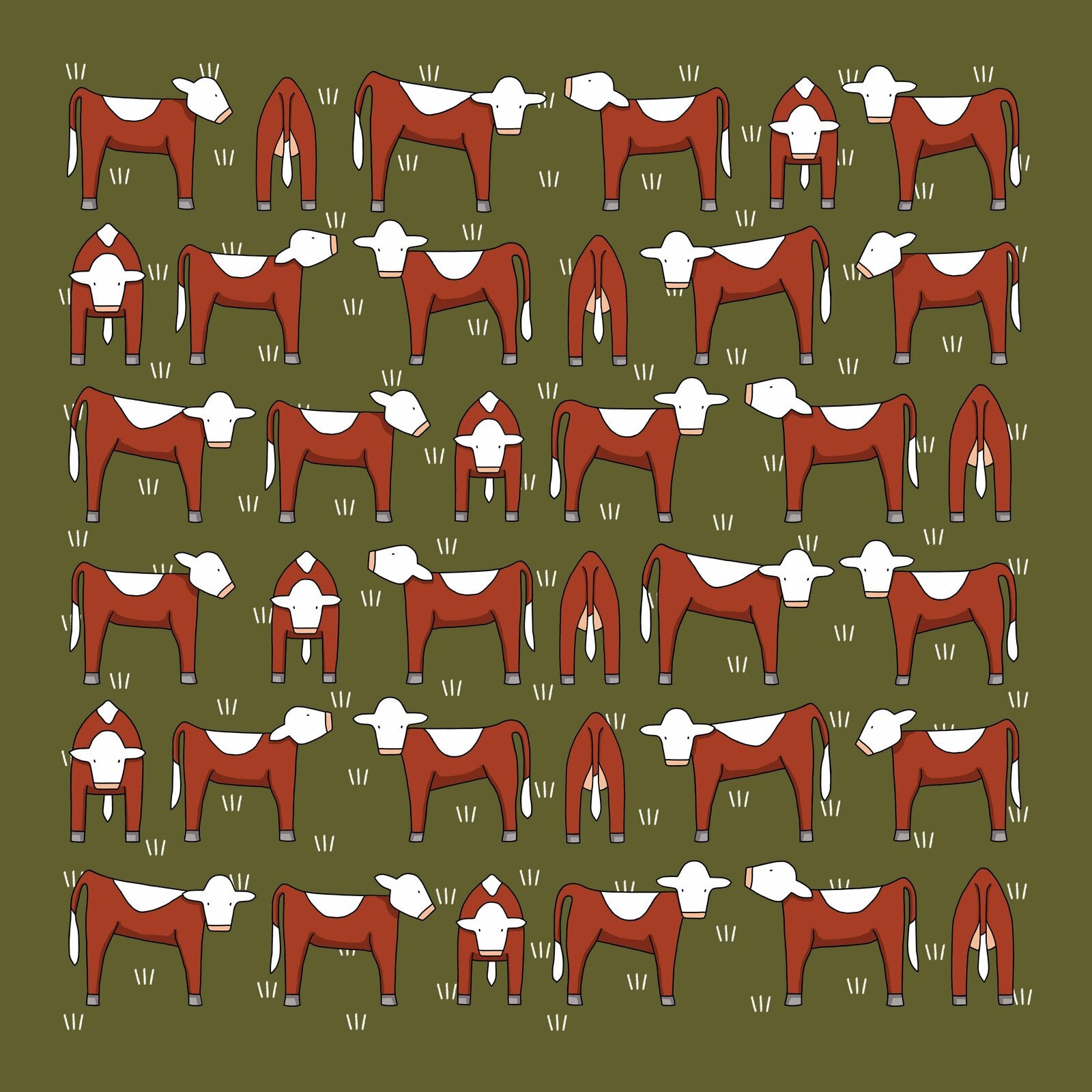 TCCS Red Tractor Designs Cotton Hanky