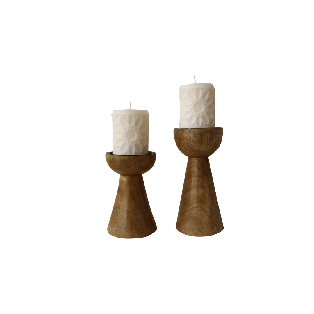 TCCS Darlin Grant Wooden Candle Holders
