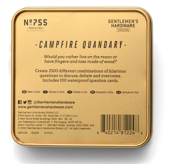 Gentlemen's Hardware Campfire Quandary