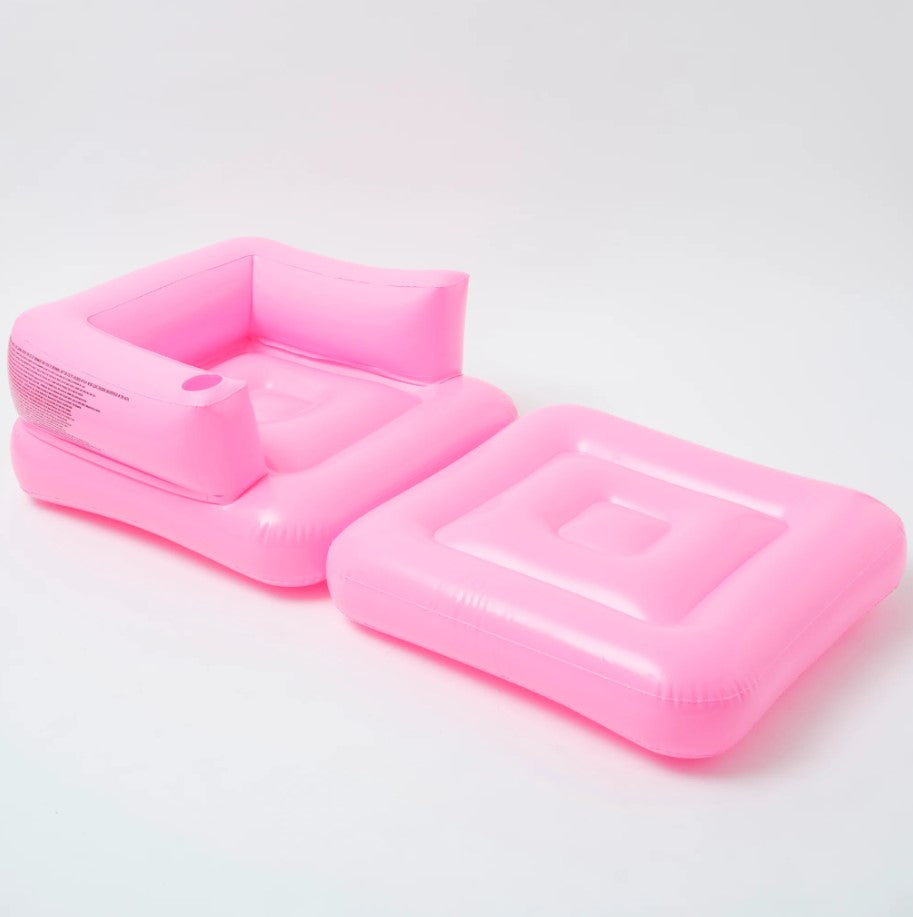 Sunnylife Inflatable Lilo Chair in Neon Pink