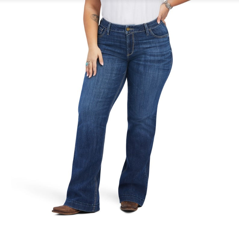 Ariat Womens Trouser Mid Rise Amaryllis Wide Leg Jean