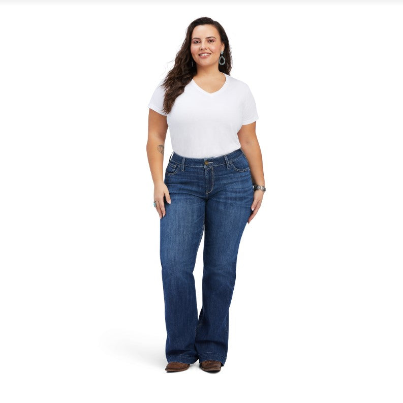 Ariat Womens Trouser Mid Rise Amaryllis Wide Leg Jean