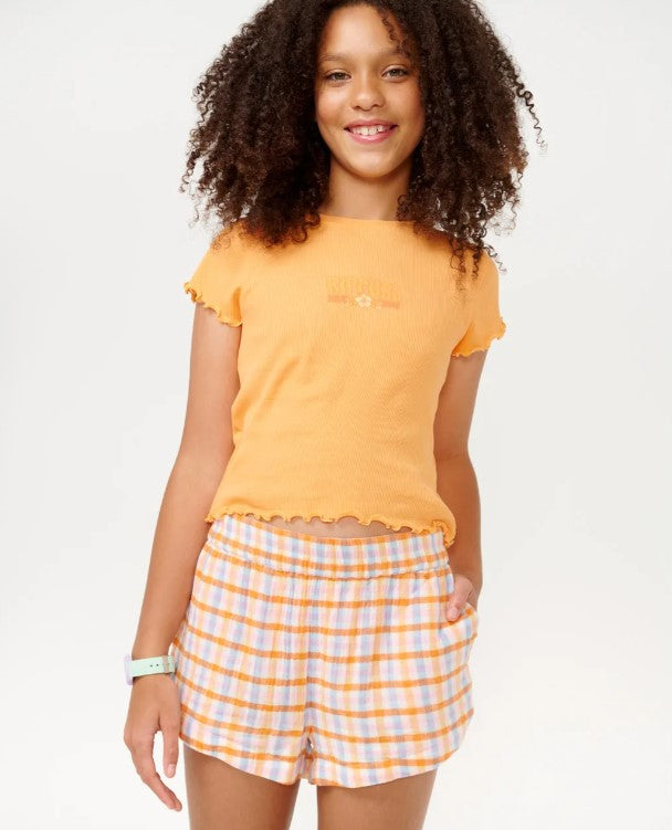 Rip Curl Sun Sol Gingham Shorts - Girls