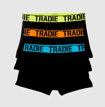 Tradie Mens 3pk Trunk Fluro