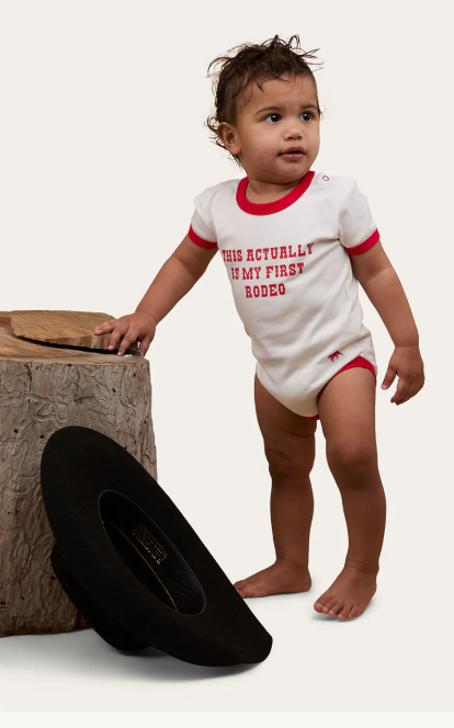 Ringers Western Baby Romper, Baby Short Sleeve Romper,