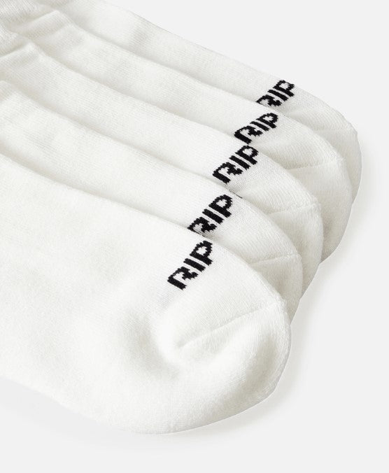 Rip Curl Ankle Sock 5pk White