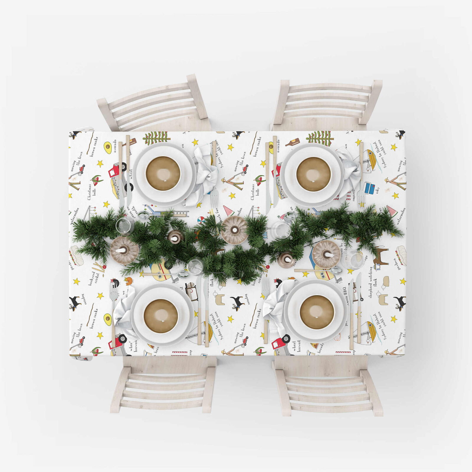 TCCS Christmas in Austrlaia Table Cloth 140cm x 260xm (8 seater)