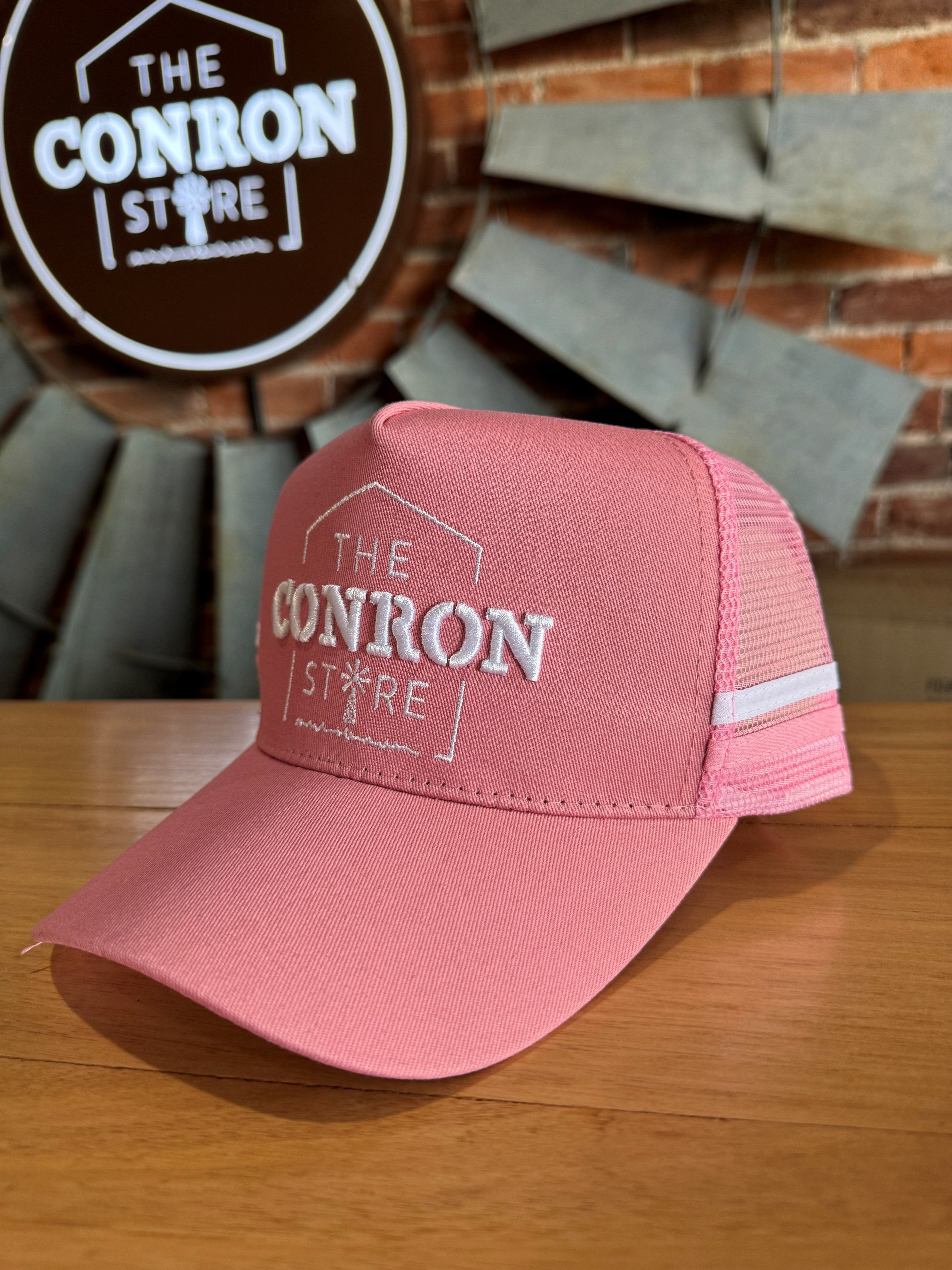 The Conron Store, trucker hat, pink trucker hat, pink trucker cap, trucker cap, grenfell nsw