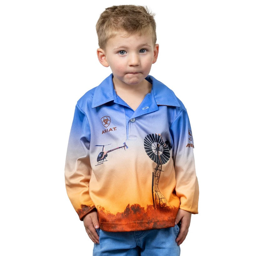 ariat fishing shirt, ariat kids shirt, windmill shirt, fishing shirt, ariat kids, the conron store, grenfell nsw
