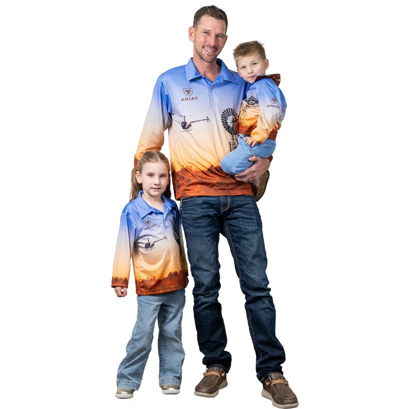 ariat fishing shirt, ariat kids shirt, windmill shirt, fishing shirt, ariat kids, the conron store, grenfell nsw