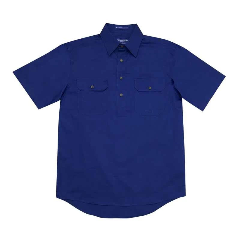 Just Country Men's Adam Half Button Short Sleeve Workshirt