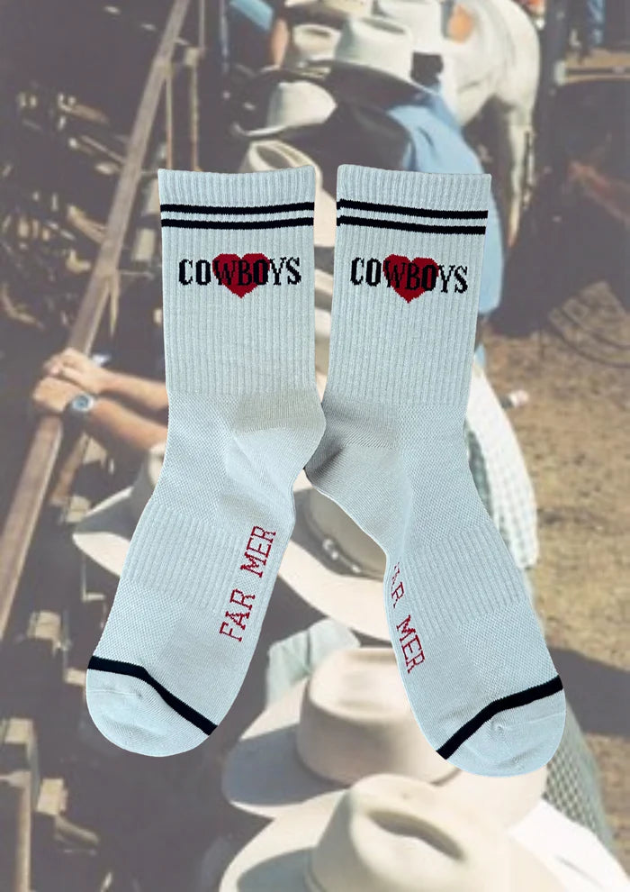 FAR MER Love Cowboys Boot Socks