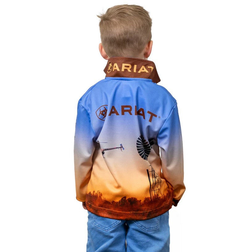 ariat fishing shirt, ariat kids shirt, windmill shirt, fishing shirt, ariat kids, the conron store, grenfell nsw