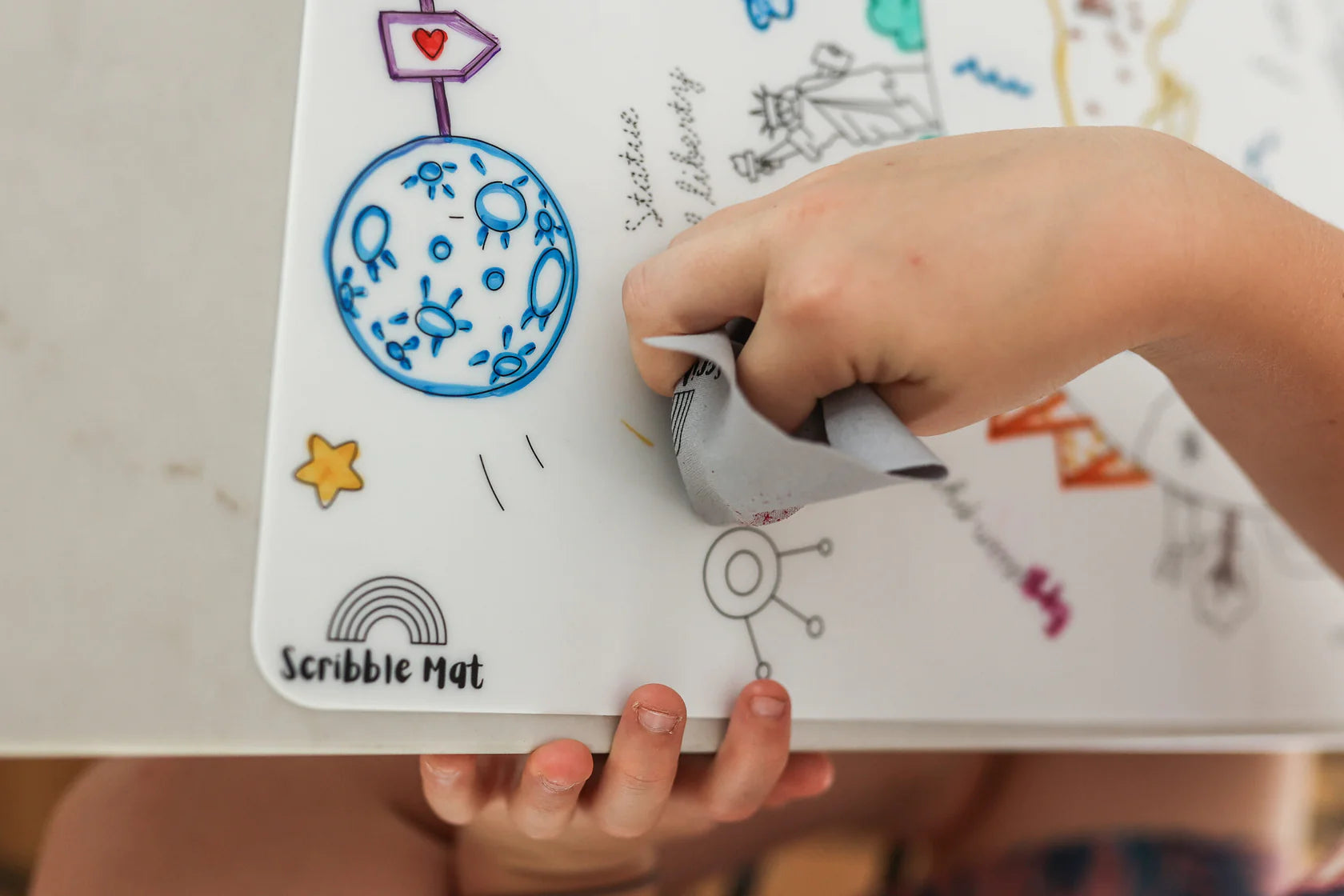 Scribble Mat Custom Cleaning Cloth