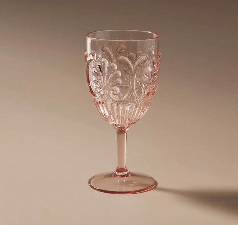 indigo love, flemington wine glass, acrylic wine glass, pink wine glass, unbreakable wine glass, the conron store, grenfell nsw