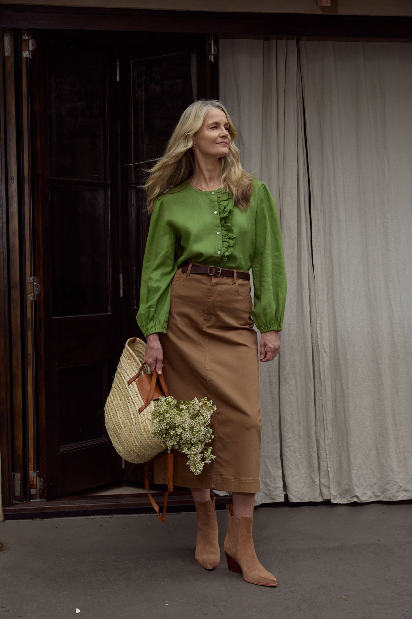 Goondiwindi Cotton Oversized Frill Blouse