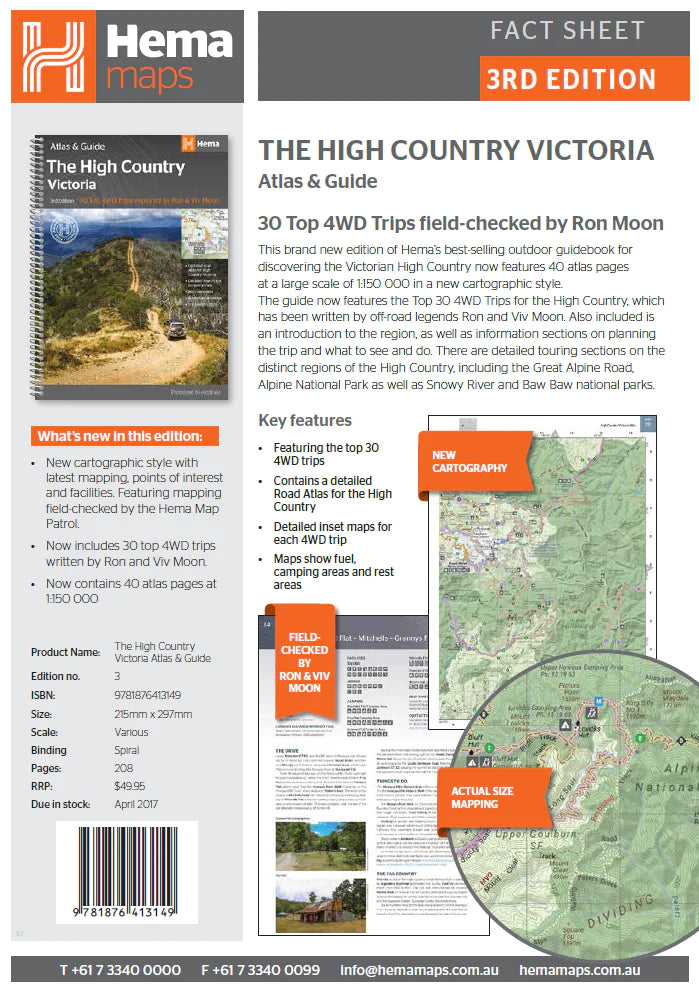 TCCS Hema Maps The Victorian High Country Atlas & Guide
