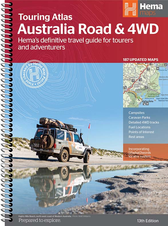 Hema Maps Australia Road & 4WD Touring Atlas - 215 x 297mm (13th Edition)