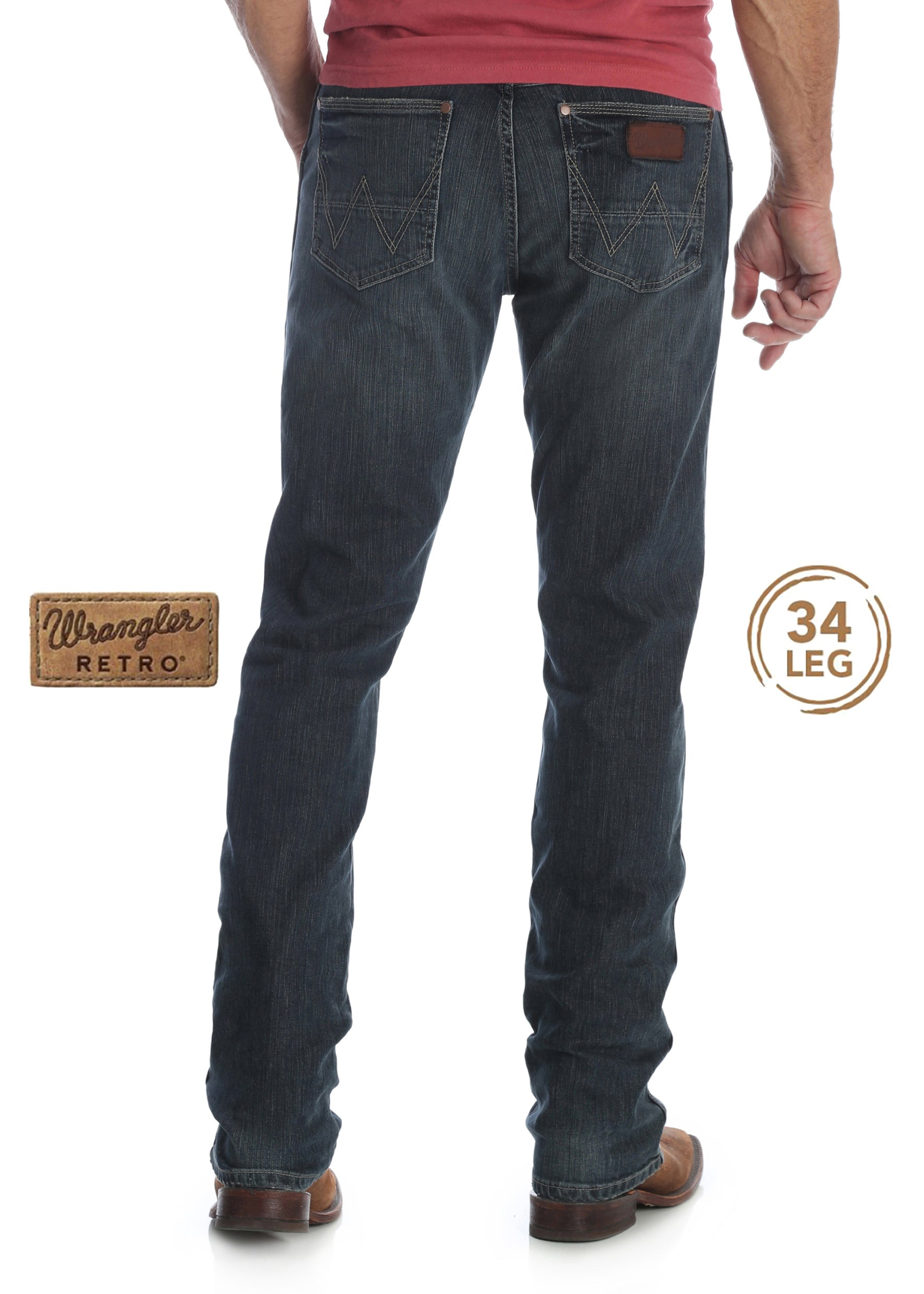 Wrangler Mens Retro Slim Straight Jeans - Jerome - 34" Leg