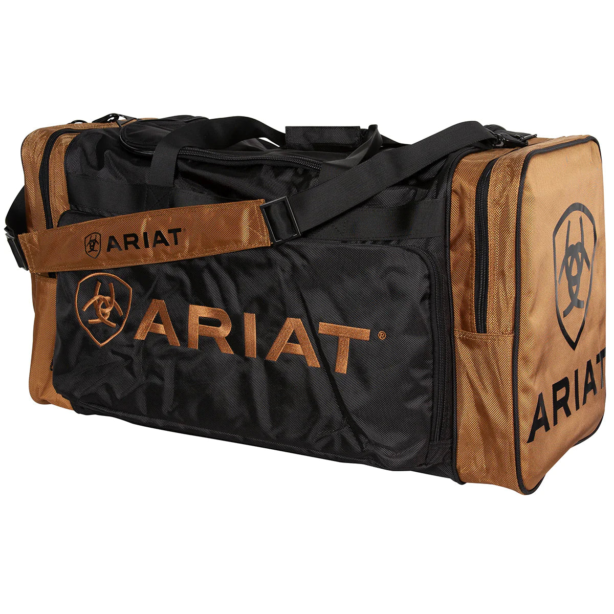 ariat gear bag, ariat weekend bag, ariat overnight bag, black brown ariat bag, the conron store, grenfell nsw