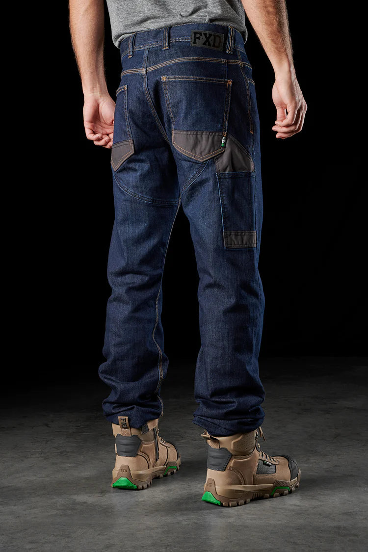 FXD WD.2 Original Work Denim (without kneepads) in Indigo Stomp Wash