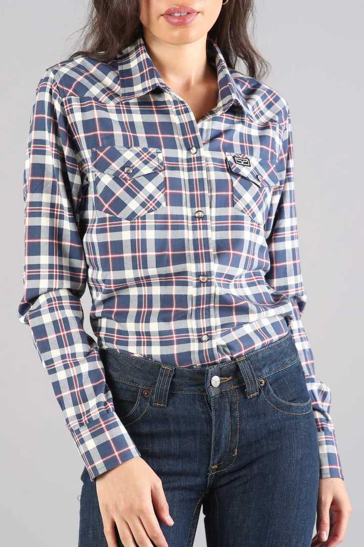 Kimes Ranch Jeans Australia Womens San Mateo Flannel Shirt Pewter Yellowstone