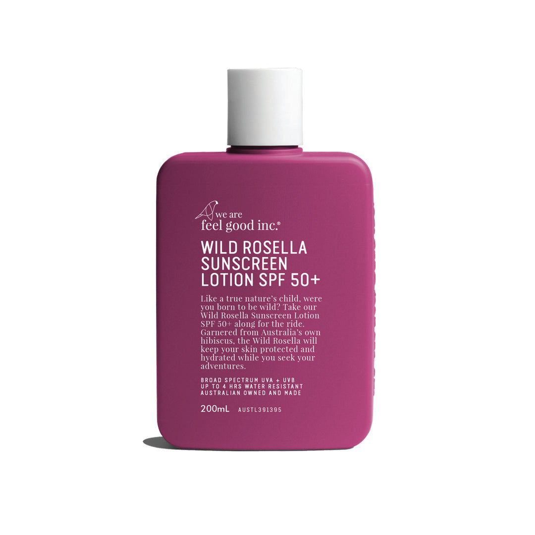 We Are Feel Good Inc, Wild Rosella Sunscreen SPF50. sunscreen, SPF50, the conron store, grenfell nsw