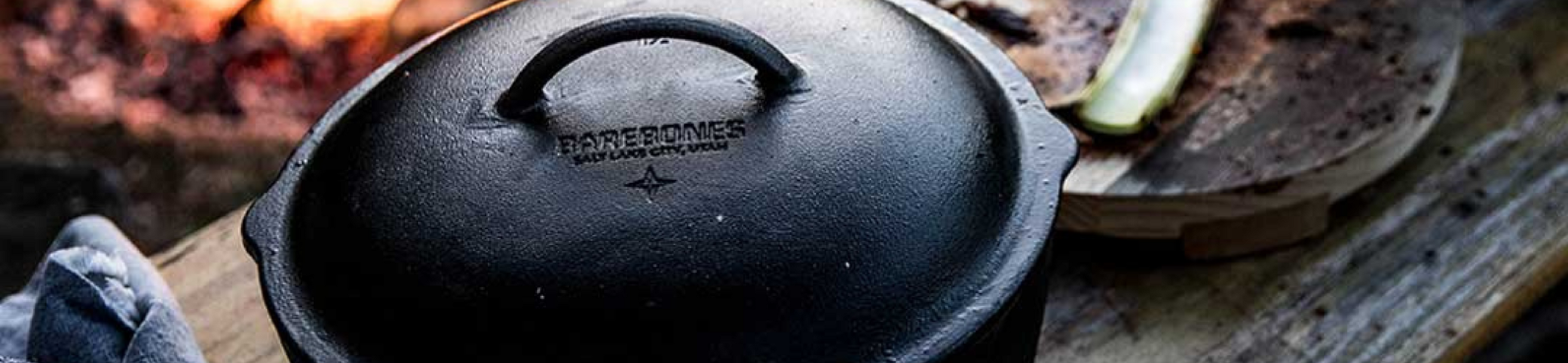 barebones living - crock pot - camp oven - cast iron - the conron store - fire pit - camping - damper - grenfell